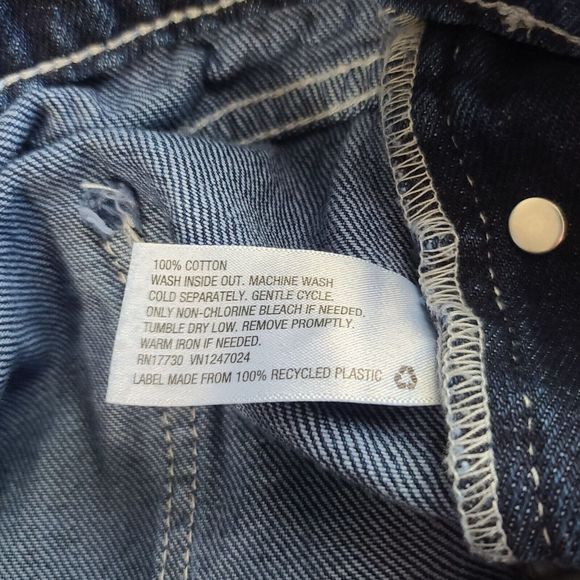 Wild Fable Denim Overalls Women's Size M Dark Wash Y2K - Picture 6 of 9